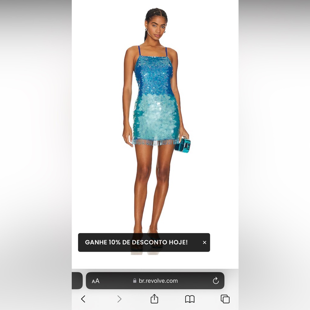 Ronny Kobo Collection Blue Sequin Dress